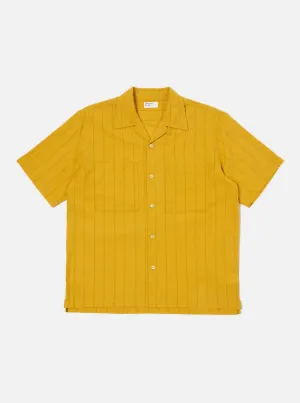 Odor Control Technology Compact Packing Mustard Dobby Self Stripe Camper Shirt