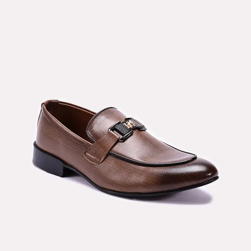 Shock Absorption Midsole Mustard Slip On Dress Shoes 0111349