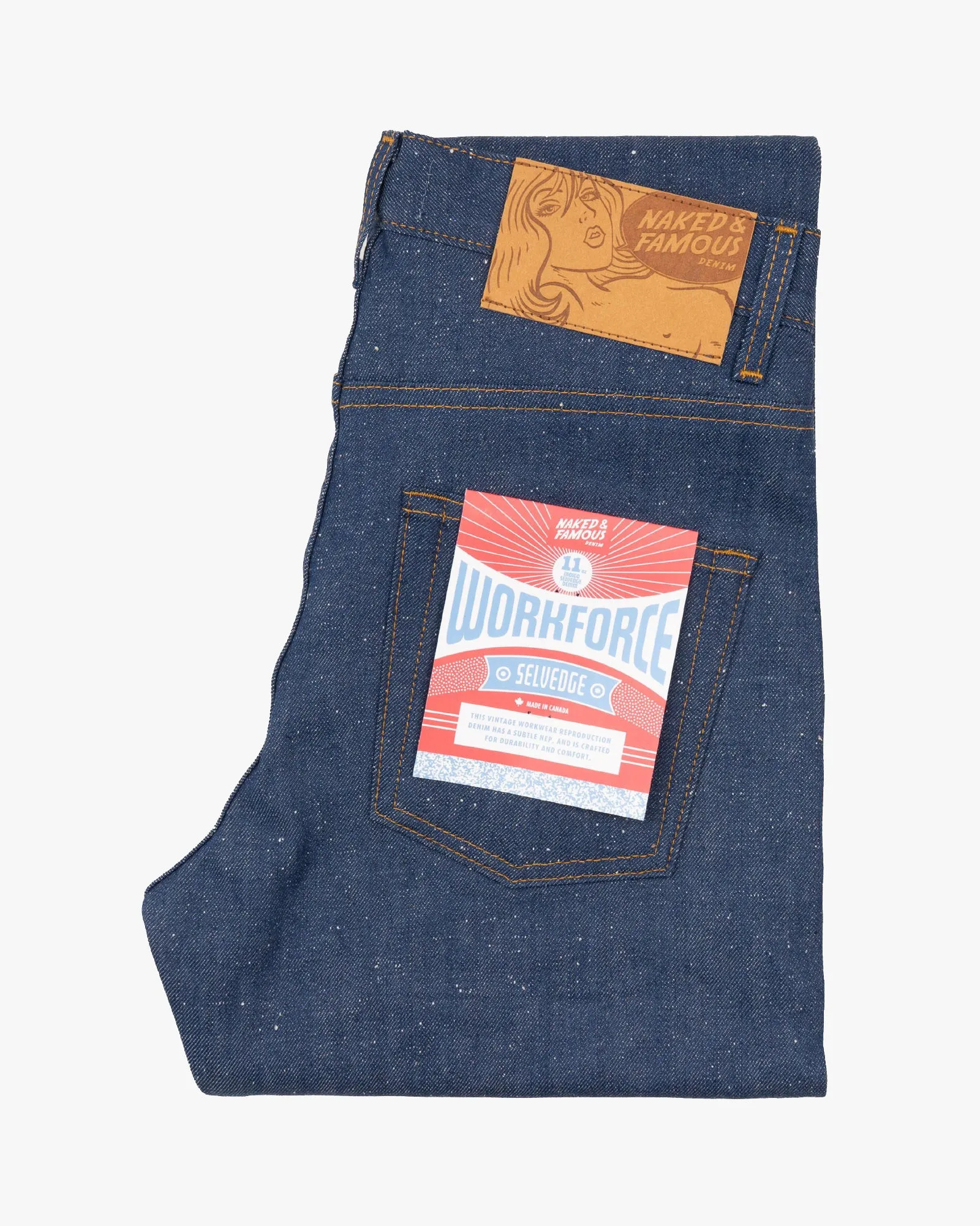 All Day Comfort Design Naked & Famous Denim Easy Guy Relaxed Tapered Mens Jeans - Workforce Selvedge