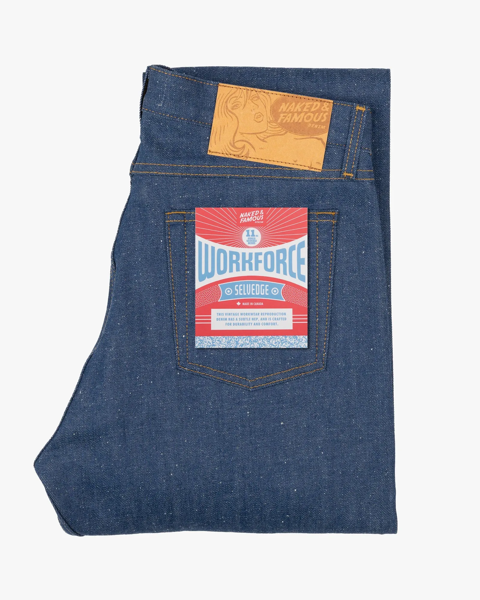 Comfy Classic High Quality Urban Explorer Trend Setter Naked & Famous Denim True Guy Regular Straight Mens Jeans - Workforce Selvedge