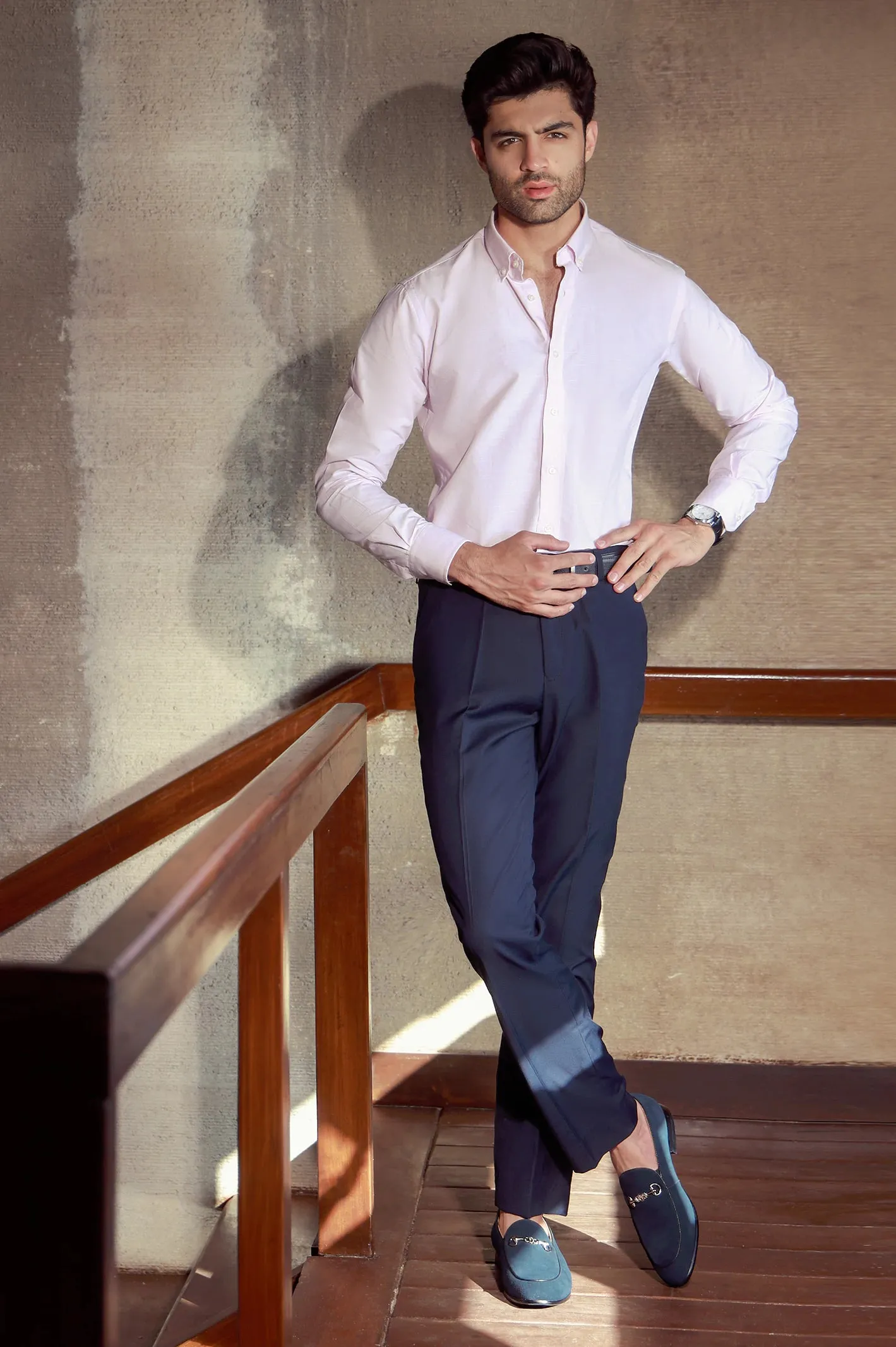 Gala Sharp Navy Formal Moccassins Shoes