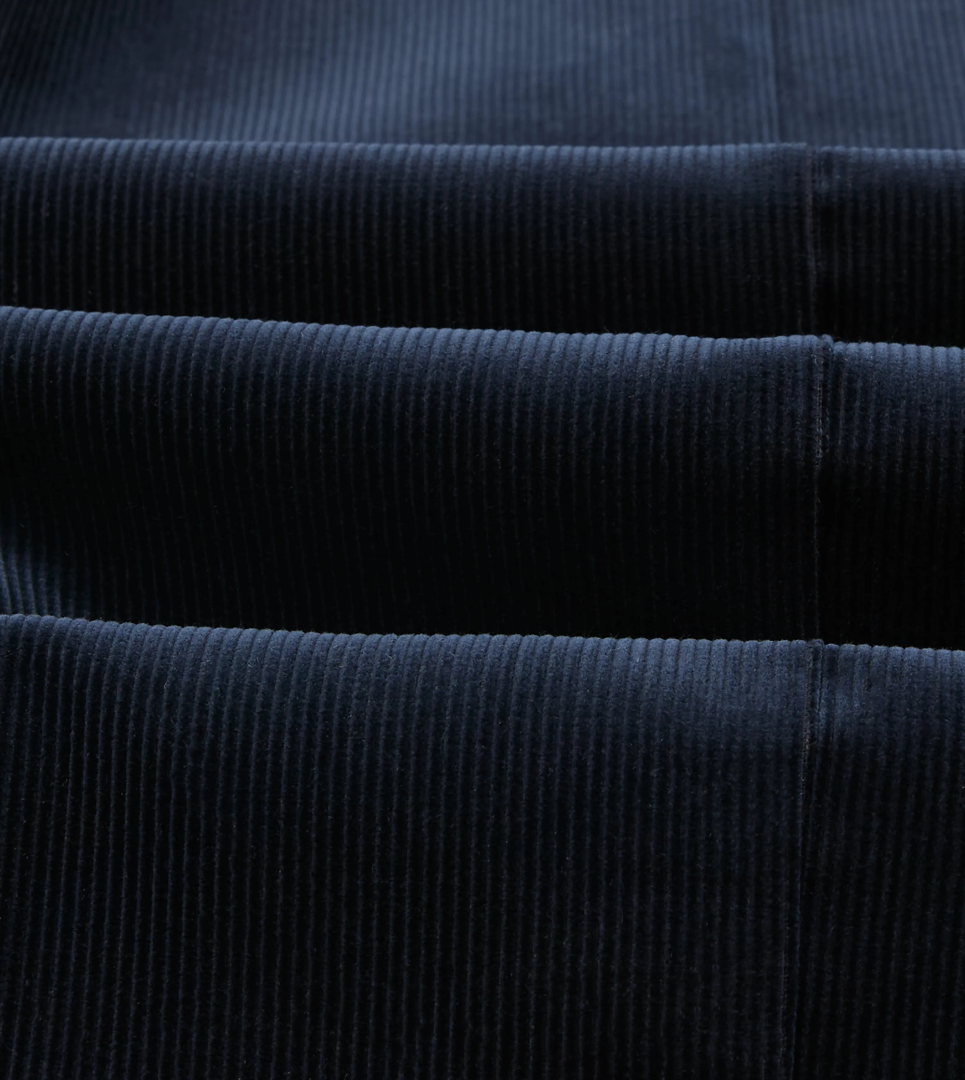Tear Resistant Knit Navy Mid-Wale Cotton Corduroy Tailored Jacket