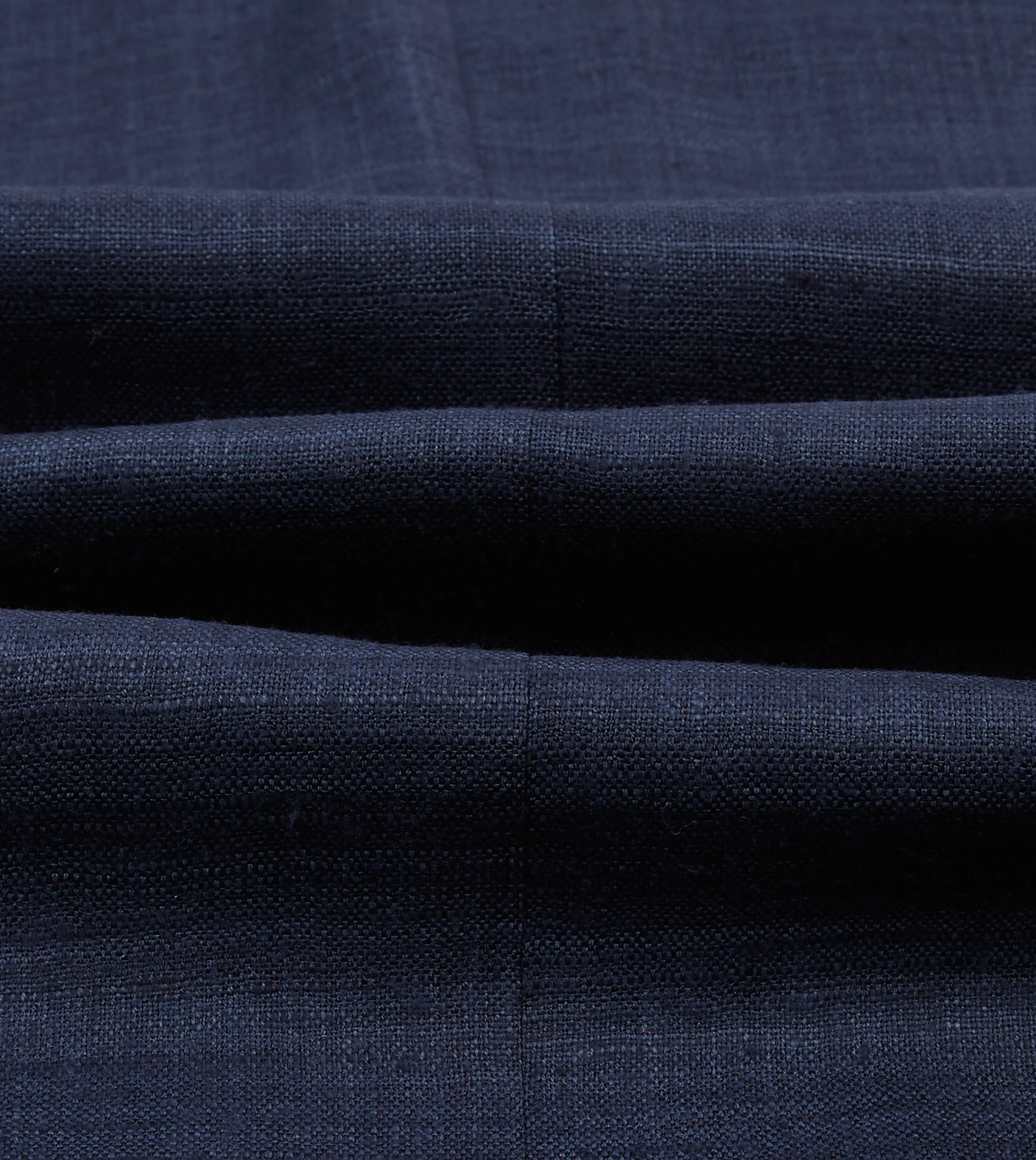 Waterproof Shell Smooth Flat Collar Navy Tussah Silk Double-Breasted Tailored Jacket