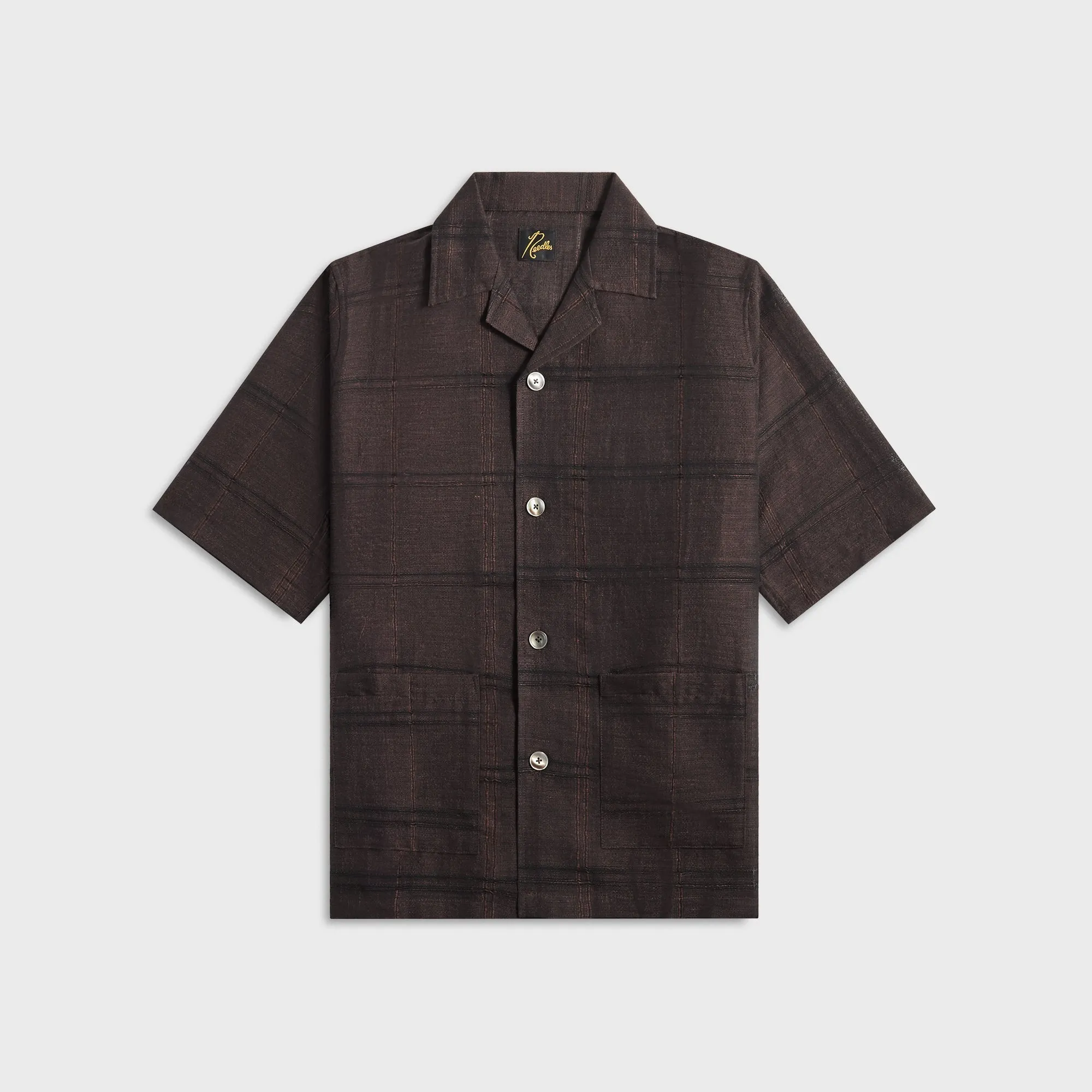 Needles Cabana Plaid Jacquard Shirt - Brown Casual Chill Look