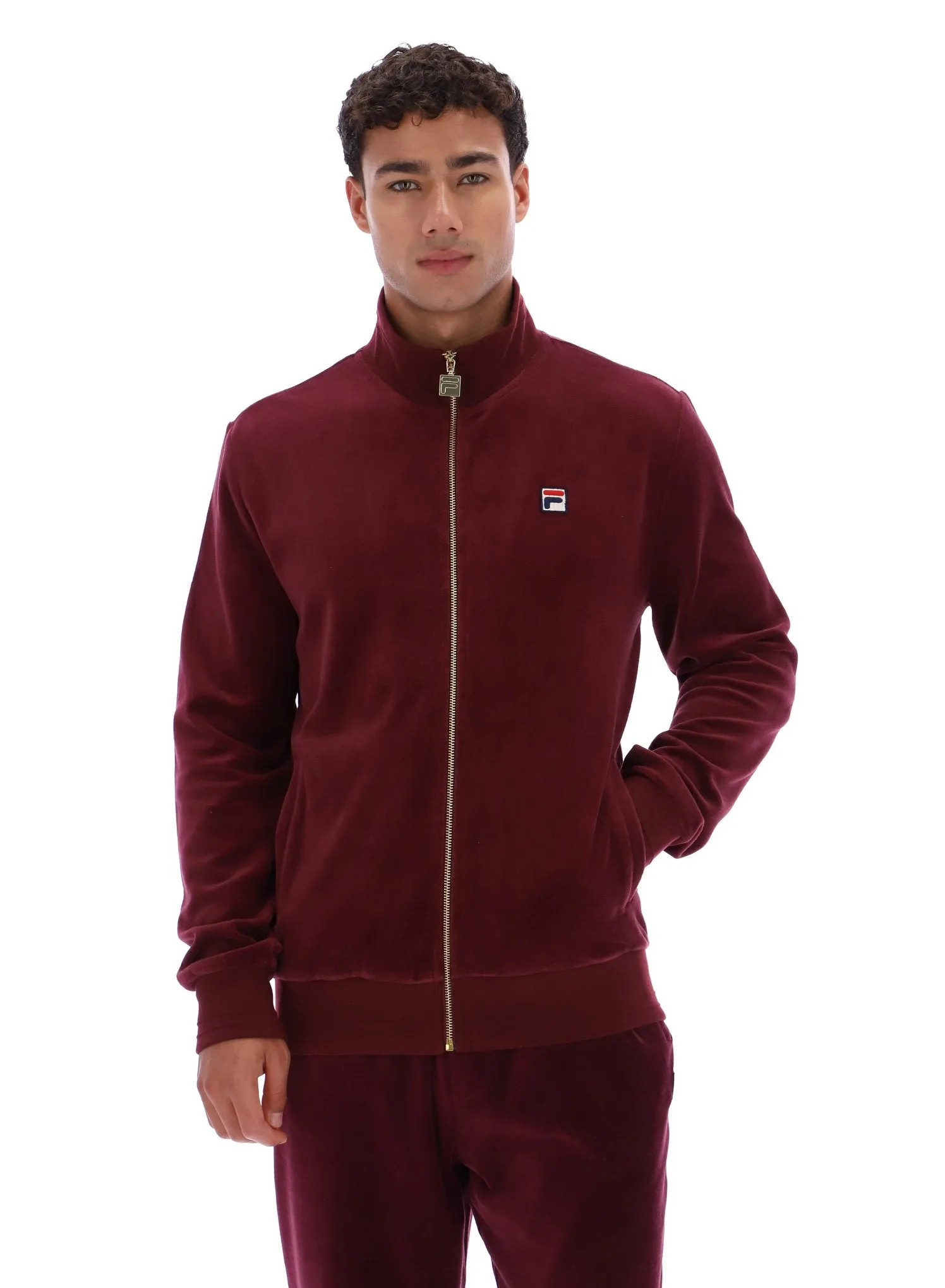 Casual Nero Velour Track Top