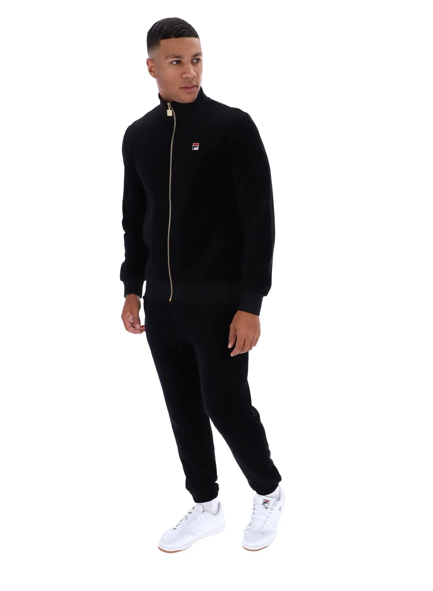 Relaxed Vibes Nero Velour Track Top