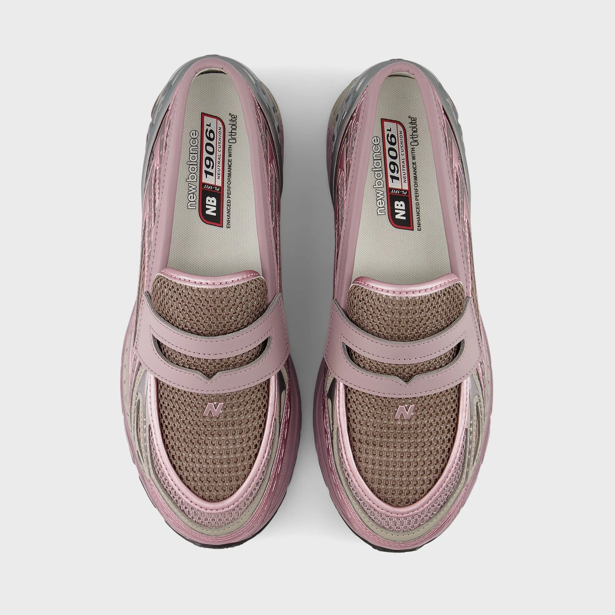 Flat New Balance 1906 Loafer - Pink /  Metallic Silver