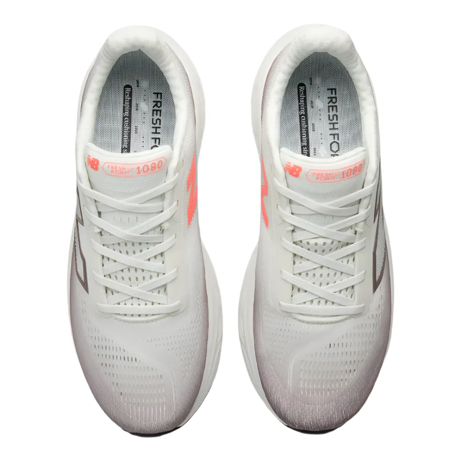 Anti Static Materials New Balance Men's 1080 V14 Running Shoes in Earth Shadow with Reflection and Urgent Red AW25