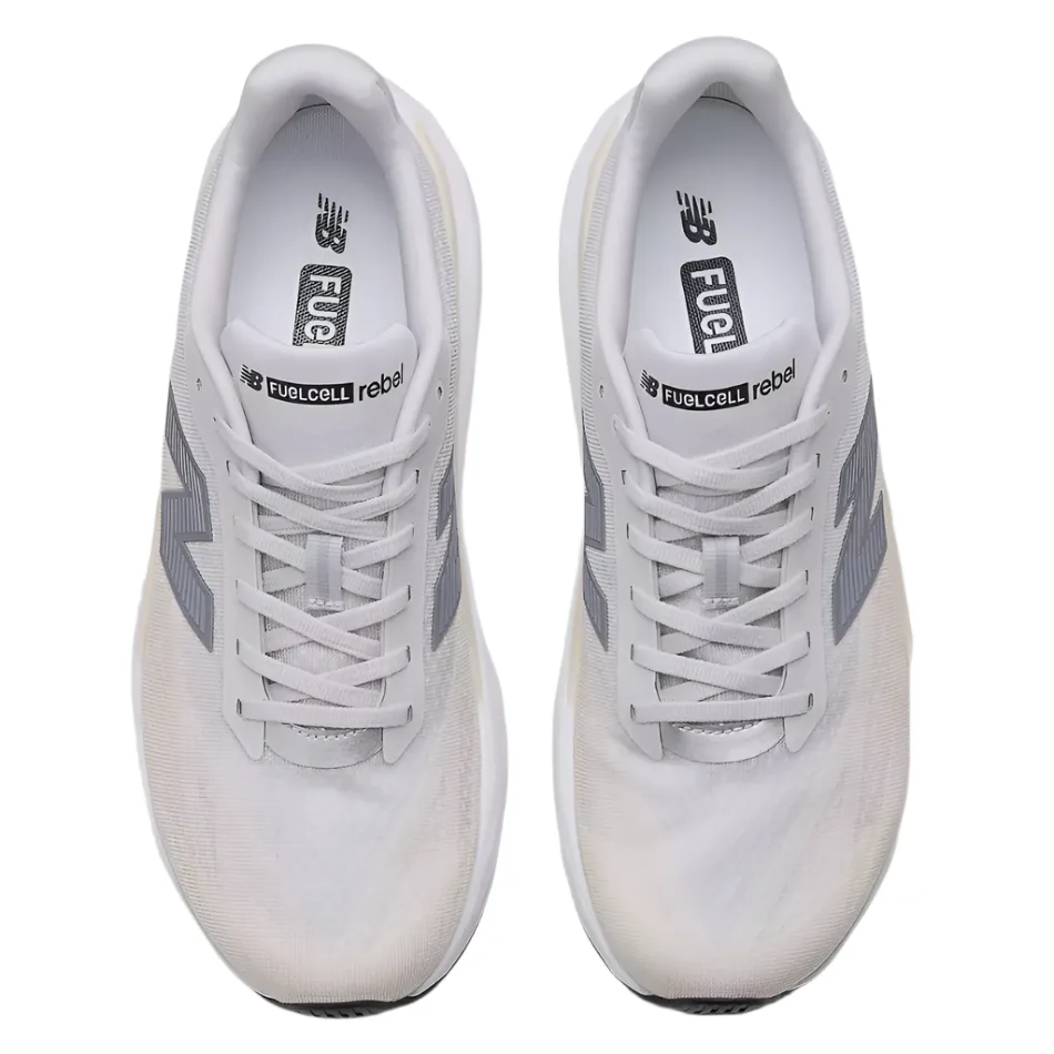 New Balance Men's Fuelcell Rebel v5 Running Shoes in Grey Matter/Linen/White AW25 foldable running shoes