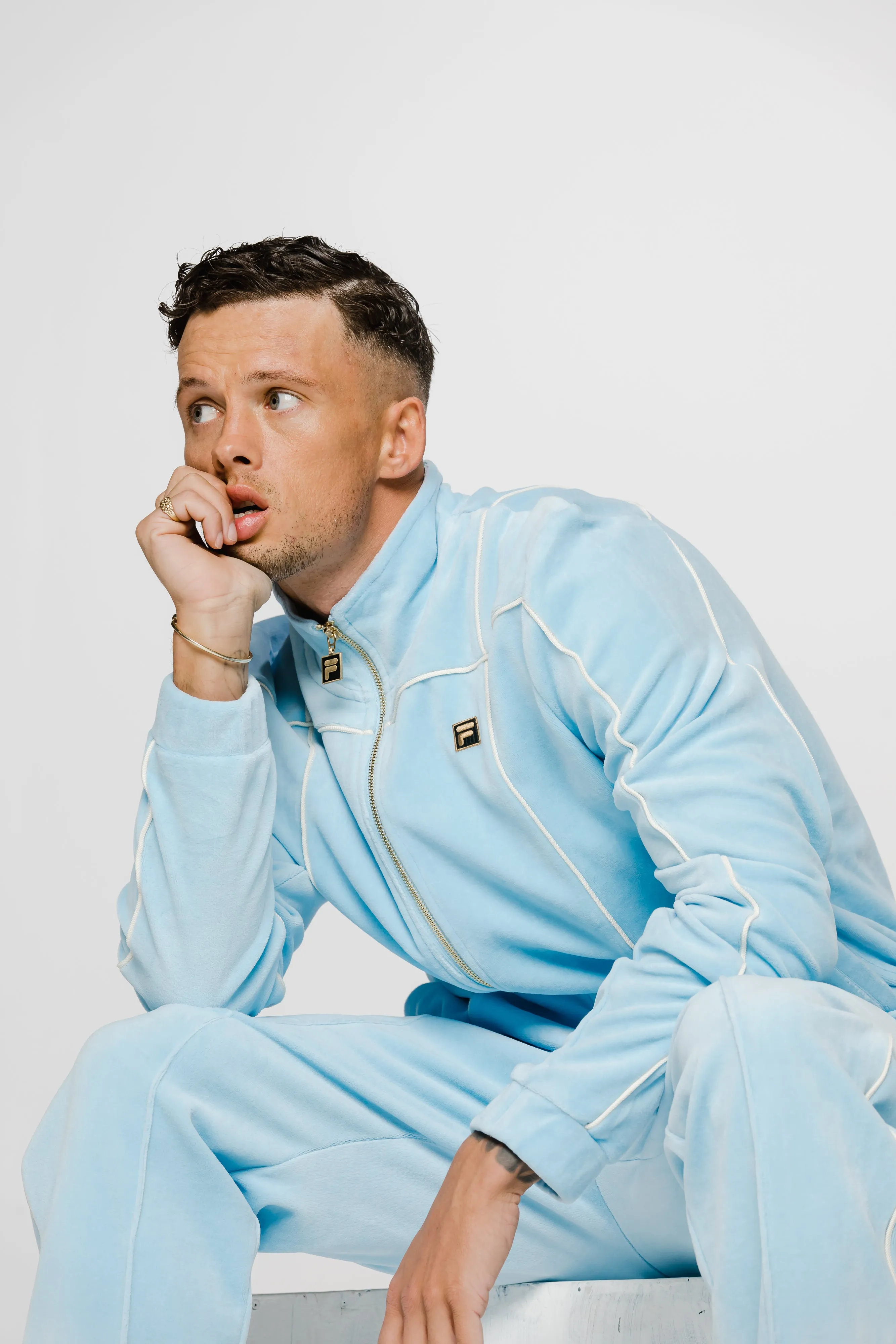 Breathable fabric Corduroy Nichols Velour Track Top