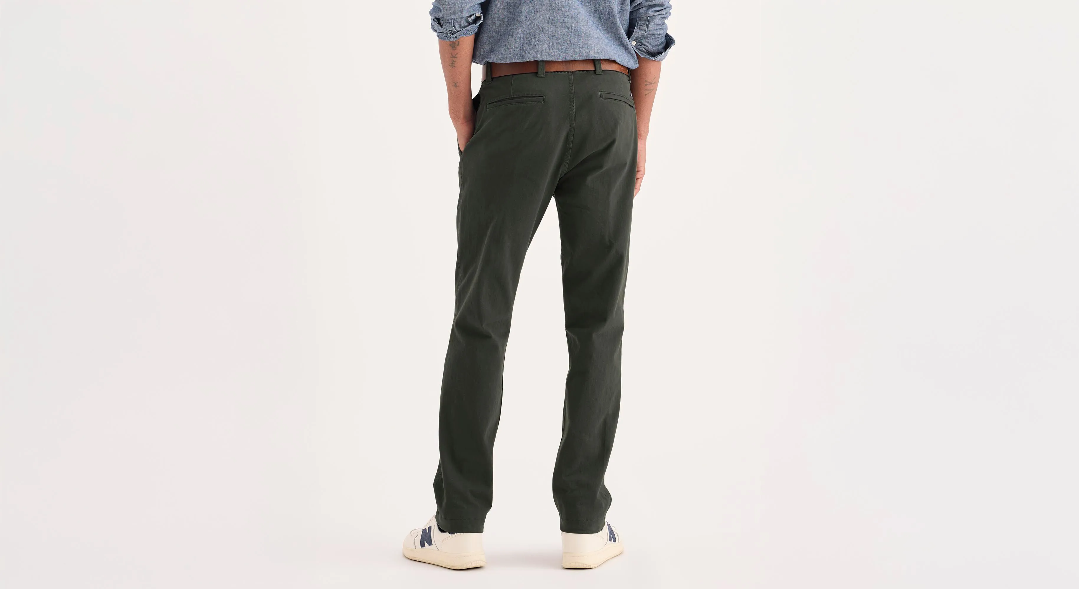 Layered Look Alpha Chino Pants, Slim Fit