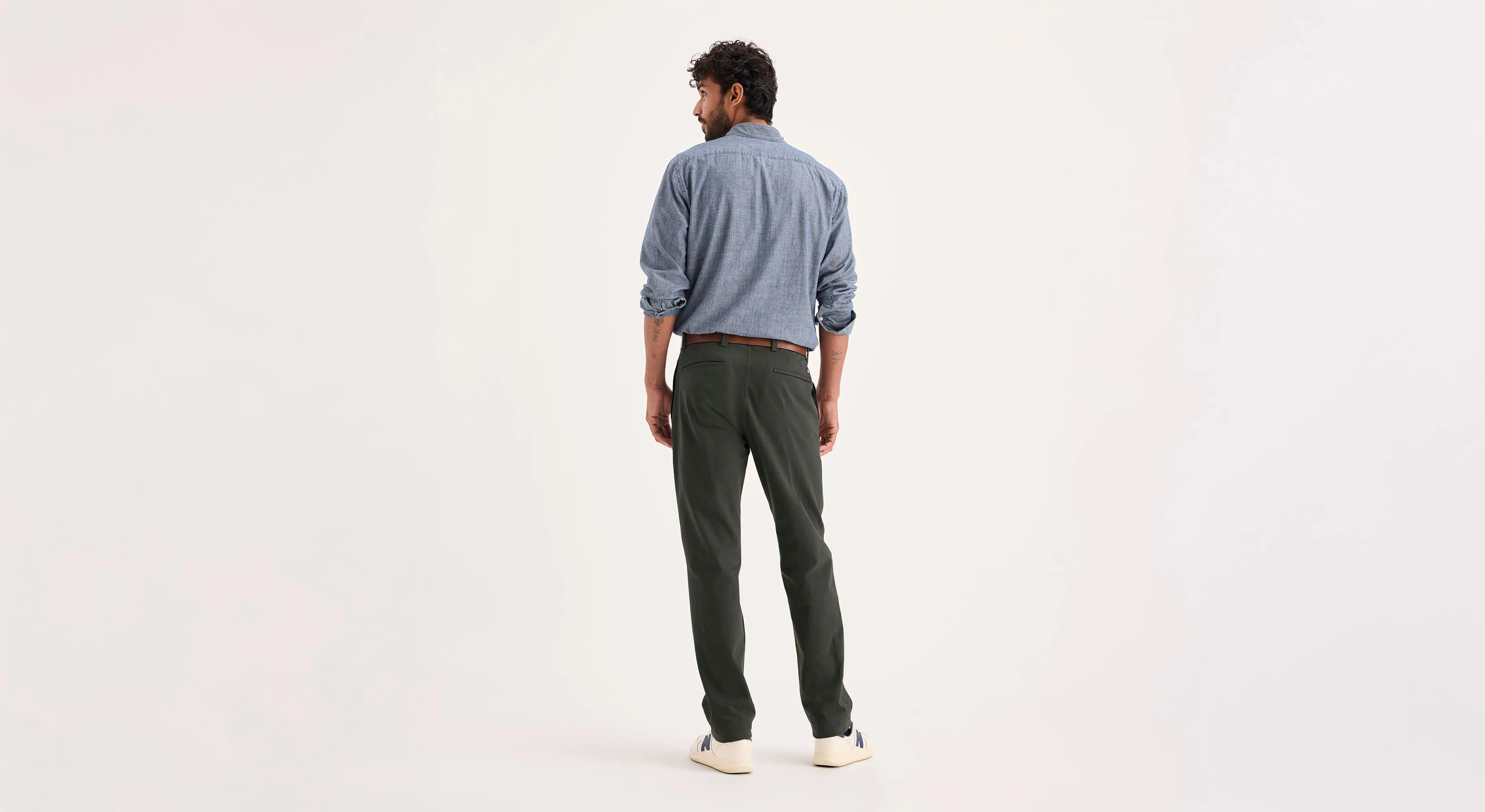 Alpha Chino Pants, Slim Fit Adjustable Belt Loops Active Design