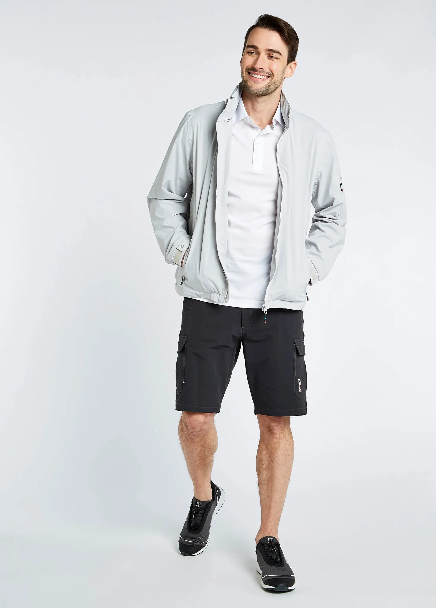 Levanto Men's Crew Jacket - Platinum Recycled Material Construction Double Layer Protection