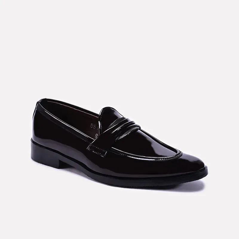 Wedding Mode Noble Maroon Glossy Formal Loafers 0111138