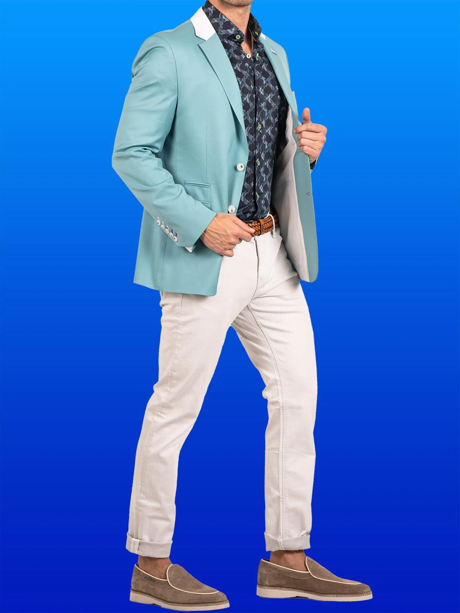 Stain Resistant Material Eco Friendly Recycled Material Blazer Socrate EvoResistance8 Green