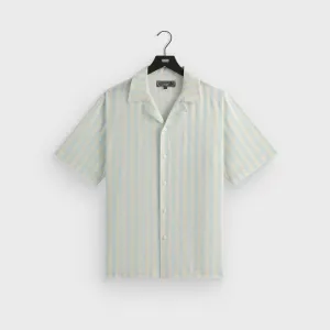 Airtight Seam Sealing Kith Striped Thompson Camp Collar Shirt - Light Indigo