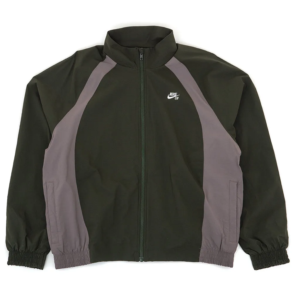 Stretchable Cuffs Full Zip Woven Skate Jacket (Sequoia / Cave Stone / White)