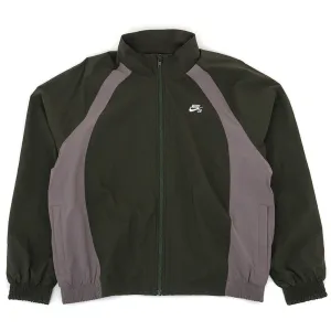 Stretchable Cuffs Full Zip Woven Skate Jacket (Sequoia / Cave Stone / White)