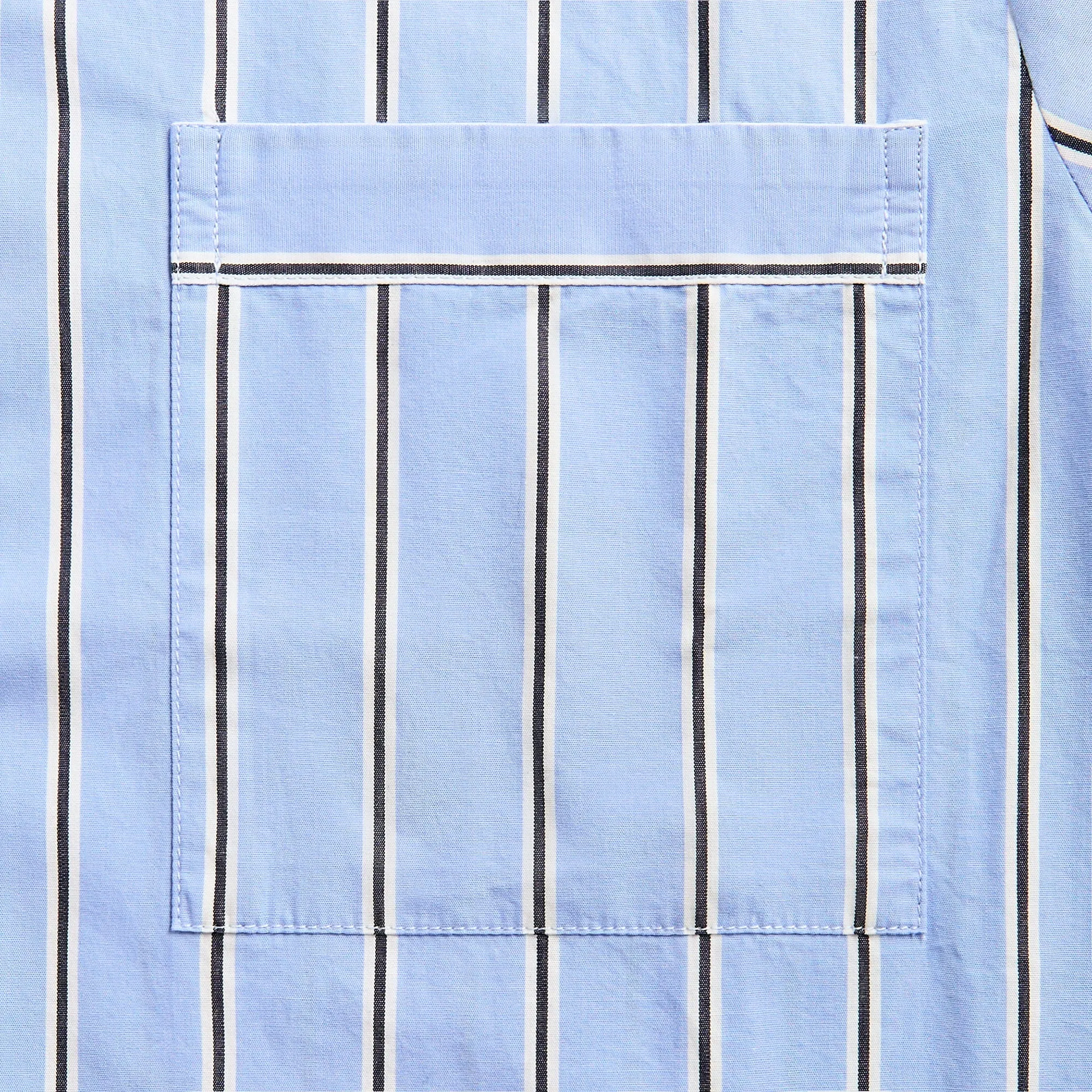 Tekla Cotton Poplin Pyjama Shirt - Bassett Stripes Weekend Outing Wear