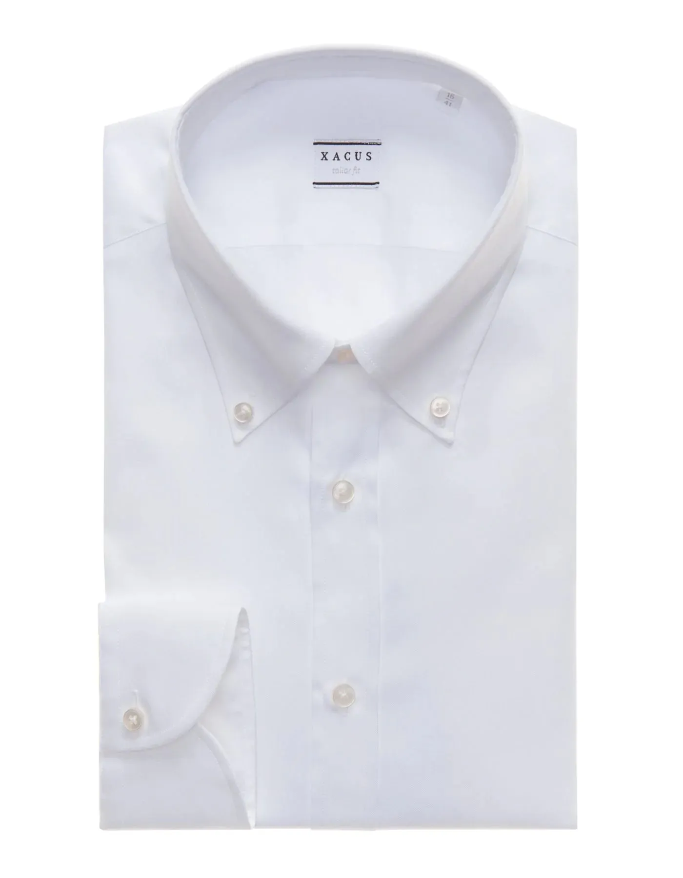 Quick Release Placket Structured Shoulder Support ID80398-Xacus White Button Down Oxford