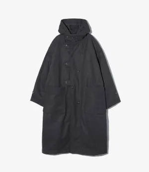 Light Day Jacket Reinforced Elbow Panels Duffle Coat ?C Grey 24oz Melton Wool