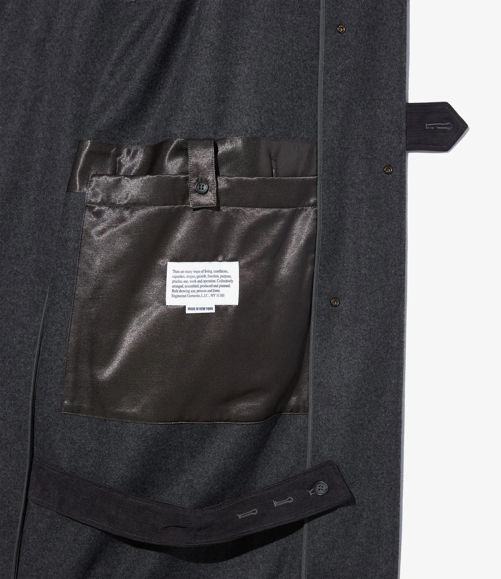 Duffle Coat ?C Grey 24oz Melton Wool FlexFoldPackaging