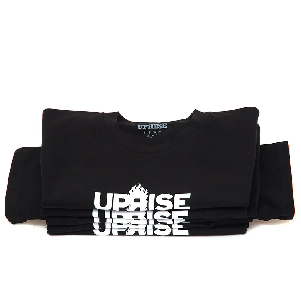 Flame Logo Tee (Black / White) Versatile Design Casual Vibes