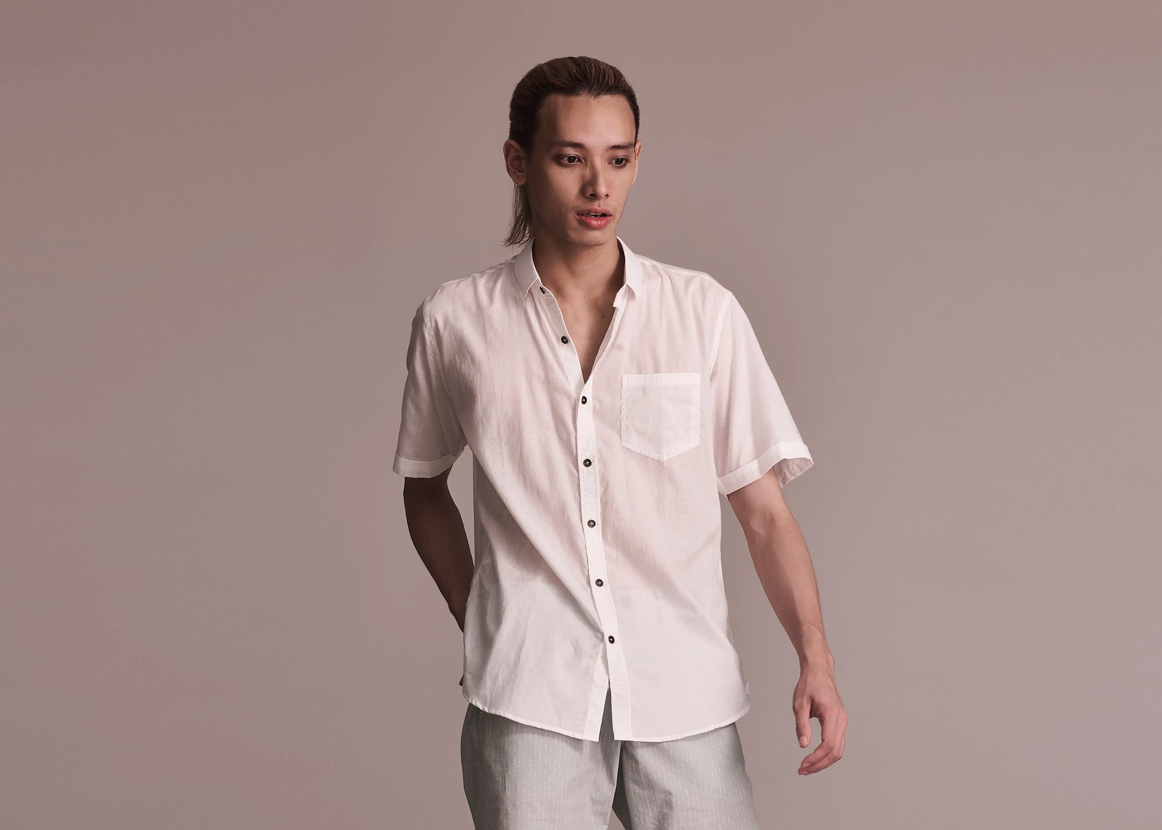 FRANGIPANI - TAPIOCA wrinkle free Sustainable Design