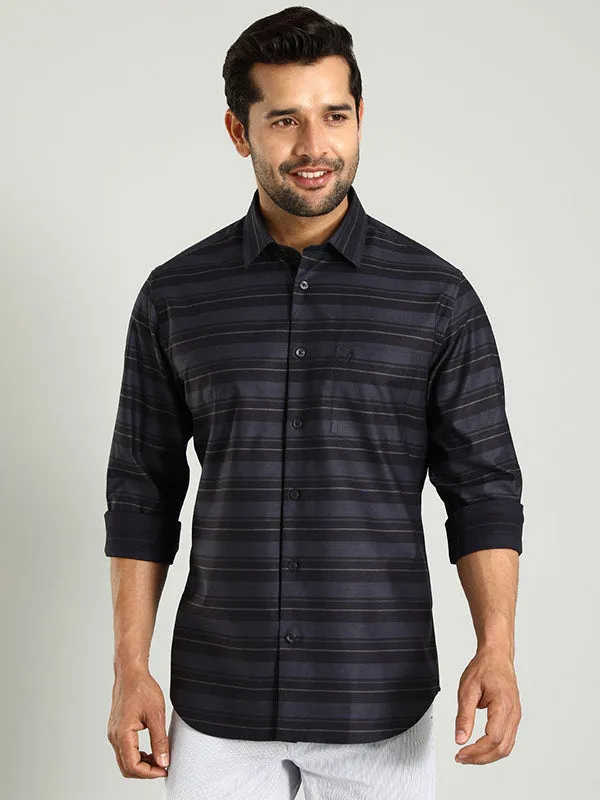 Soft Feel Men Striped Full Sleeve Cotton Shirt
