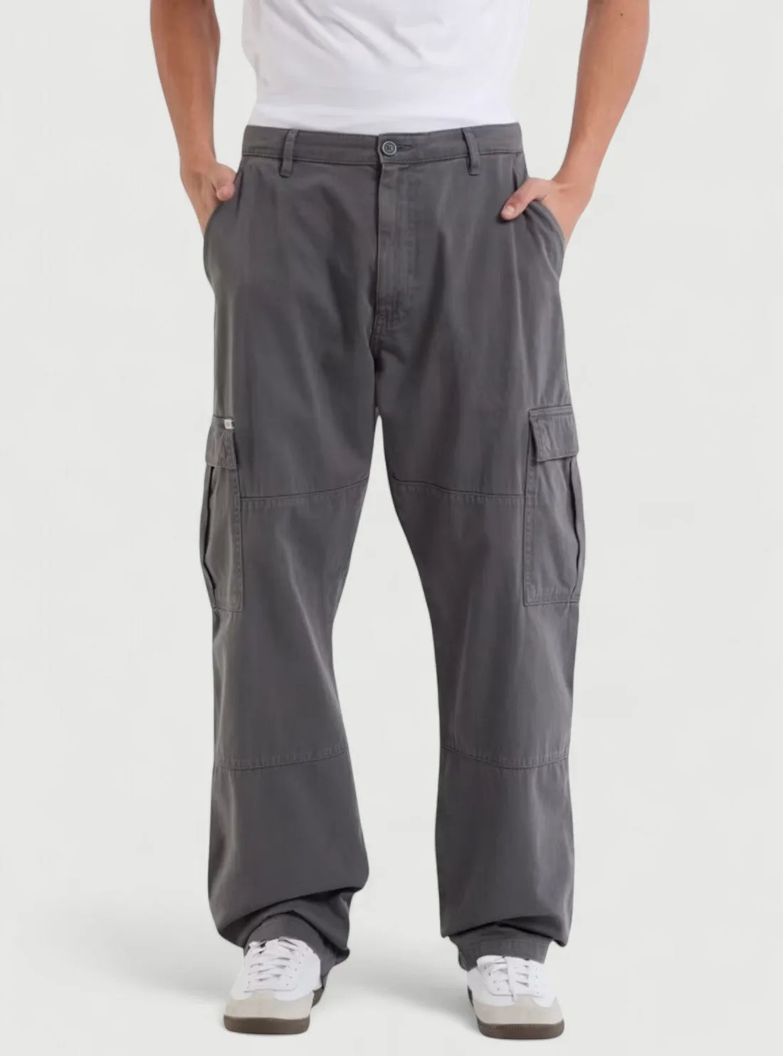 Guess Jeans Grey Cargo Chino Pants Perfect Fit Wear