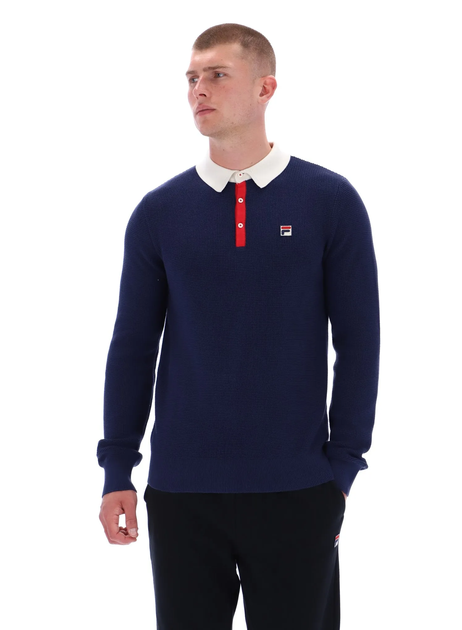 Active Wear OdorResistantTechnology Nowell Waffle Knit Long Sleeve Polo