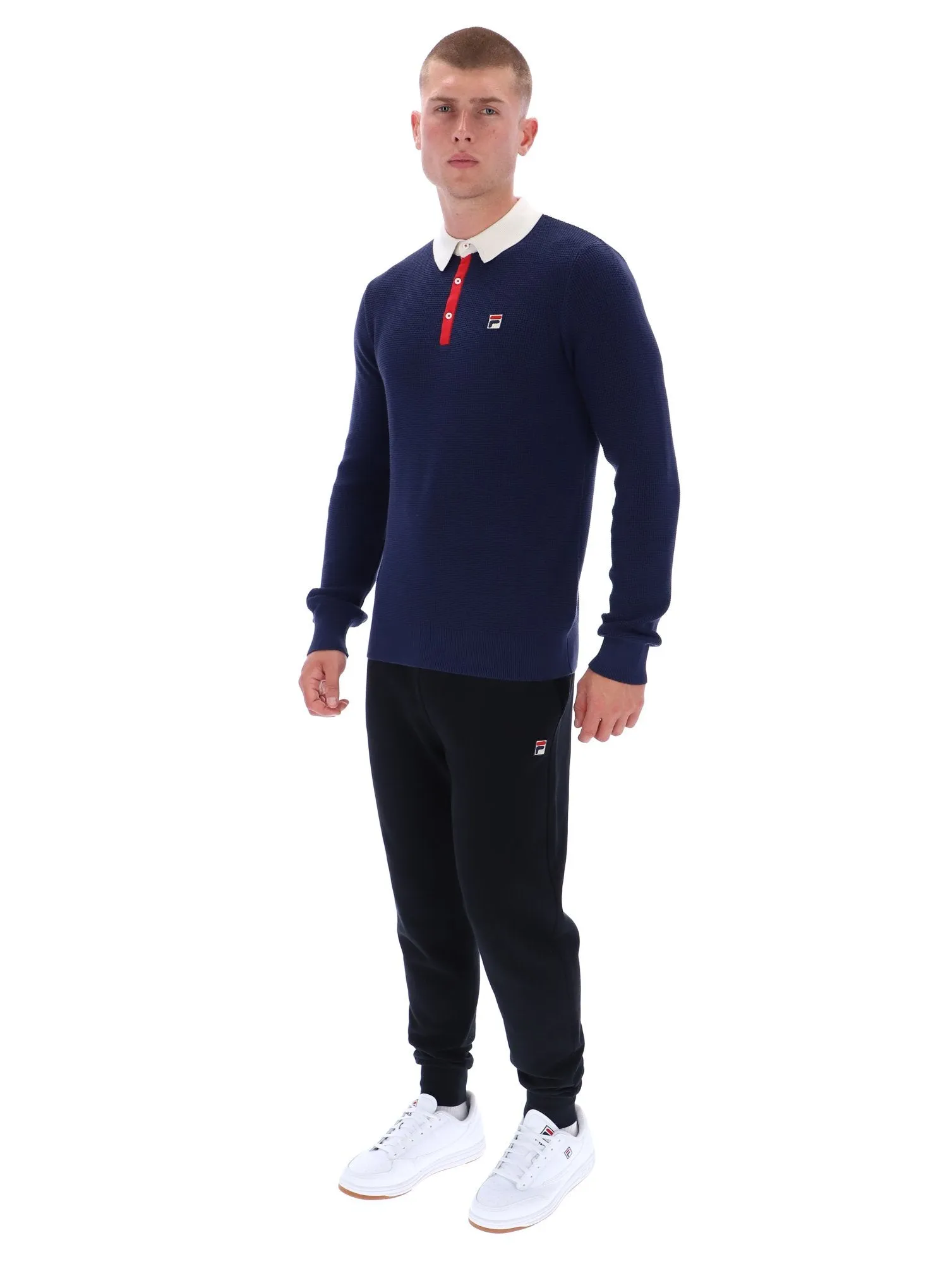 budget-friendly Nowell Waffle Knit Long Sleeve Polo