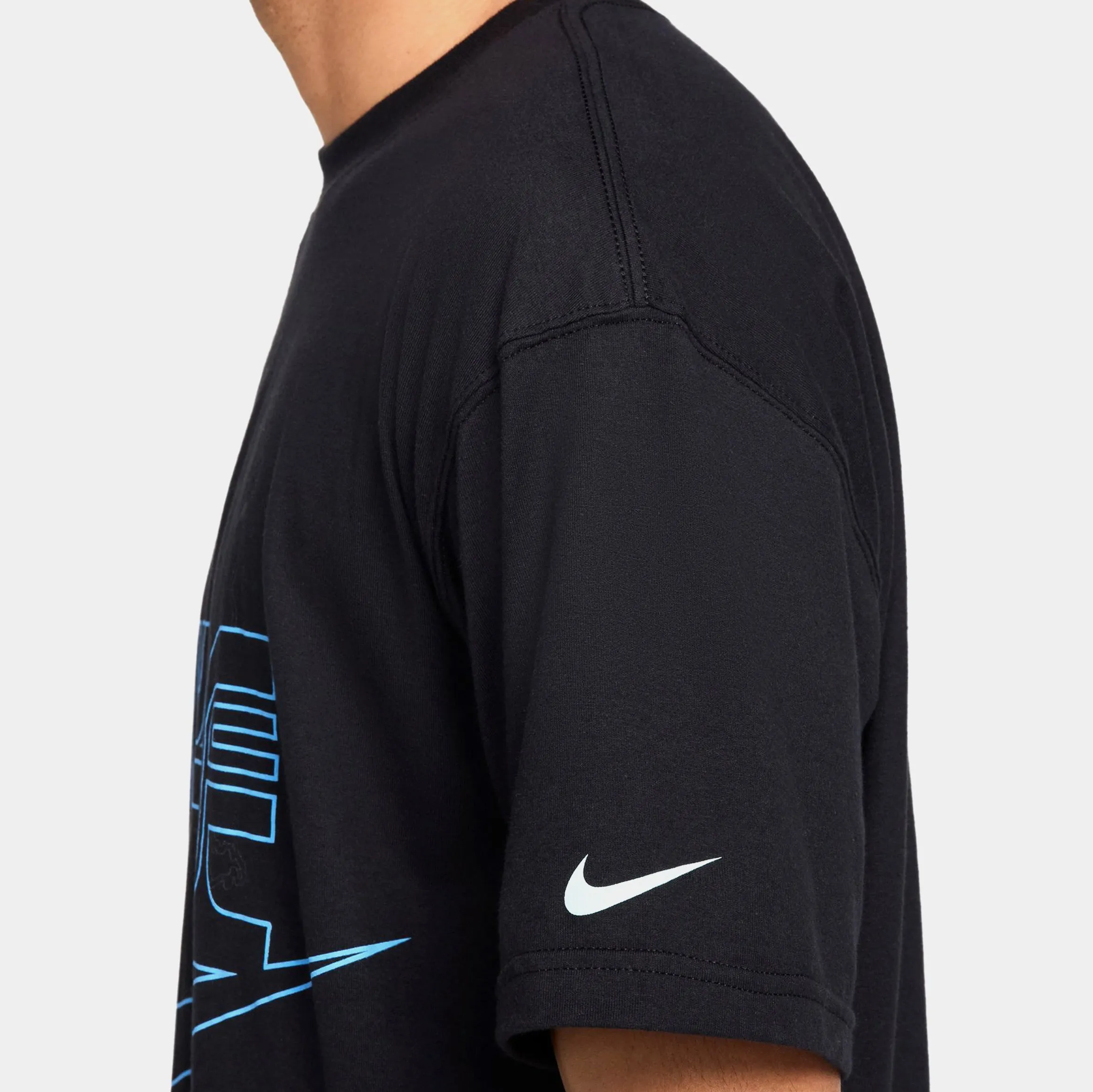 NSW Bay Area Max 90 Mens Short Sleeve Shirt (Black/University Blue/Glacier Blue) Plus Size