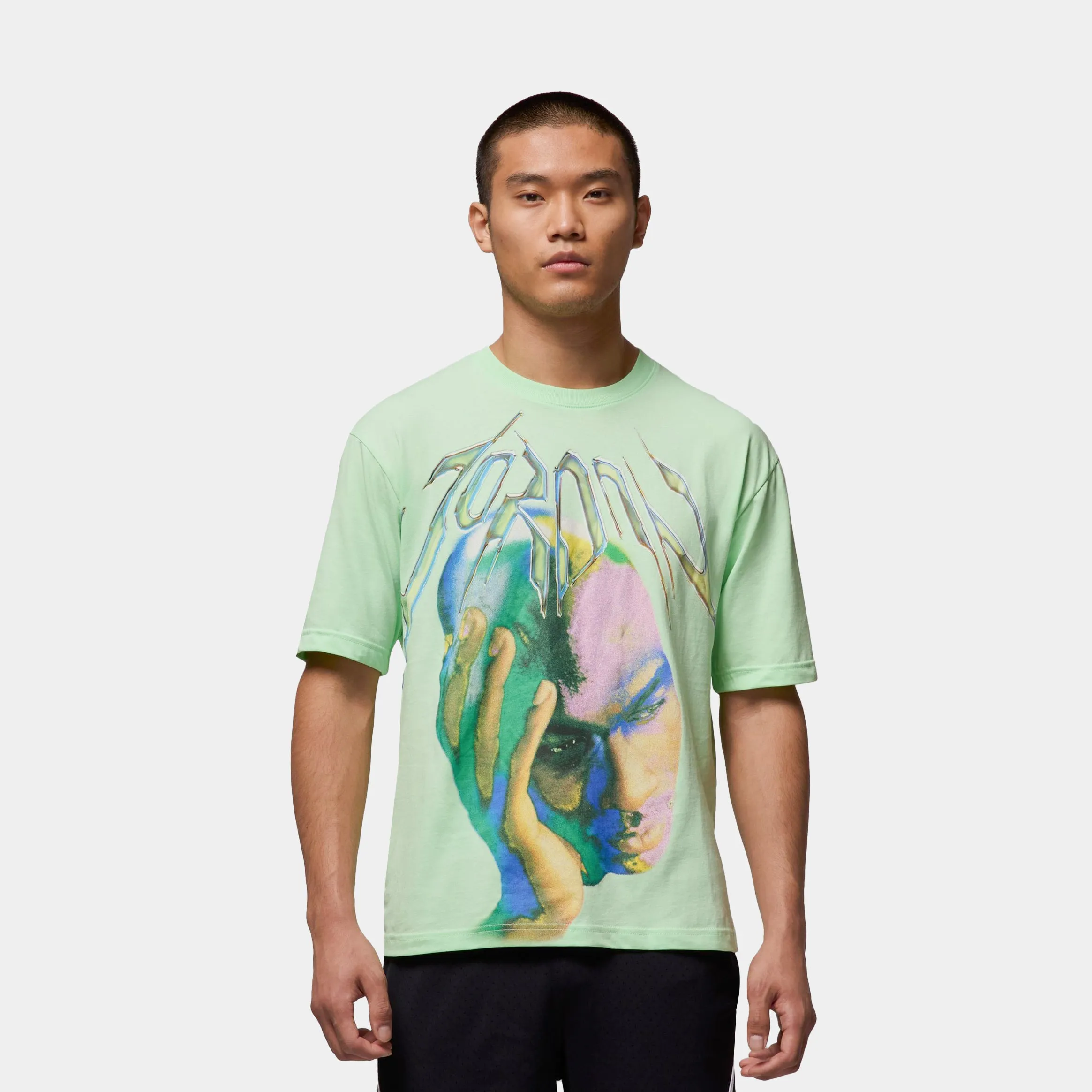 NSW Dri Fit Mens Short Sleeve Shirt (Vapor Green/White) quick-drying