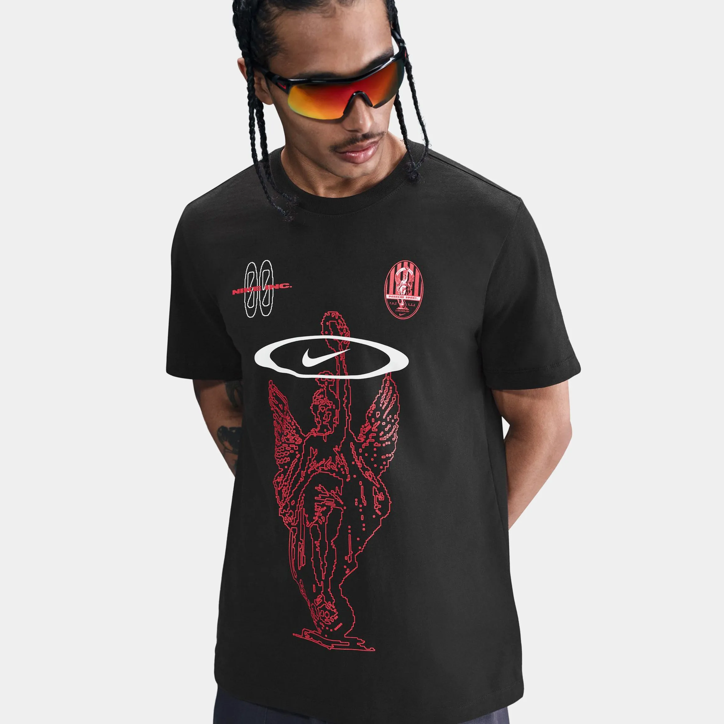 NSW Victory Graphic Mens Short Sleeve Shirt (Black/Red) Casual Essential Wear