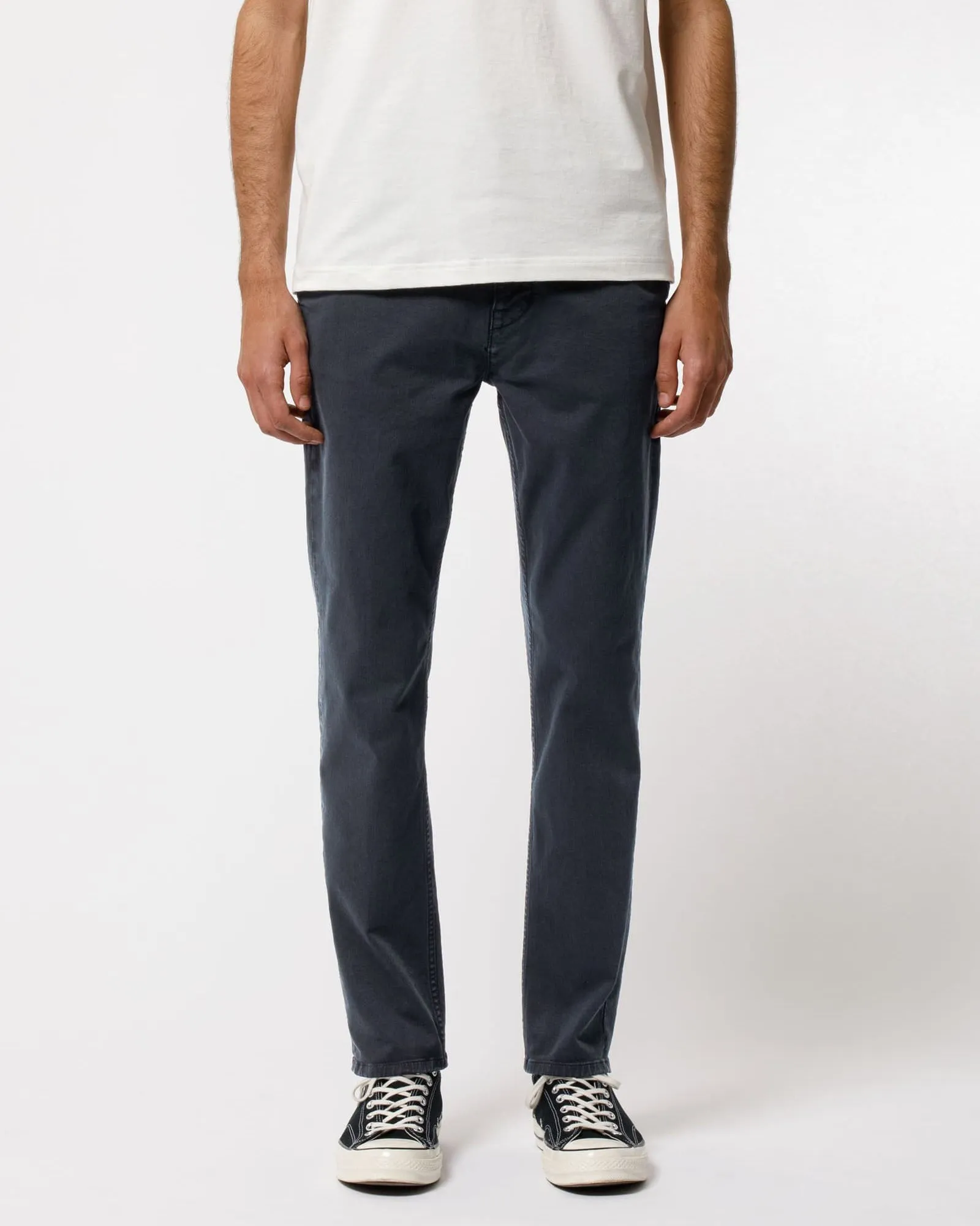 Nudie Easy Alvin Slim Tapered Mens Chinos - Dark Midnight Reliable Layer