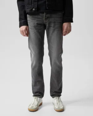 Nudie Steady Eddie II Regular Tapered Mens Jeans - Grey Crosshatch Vibrant Fashion Lover