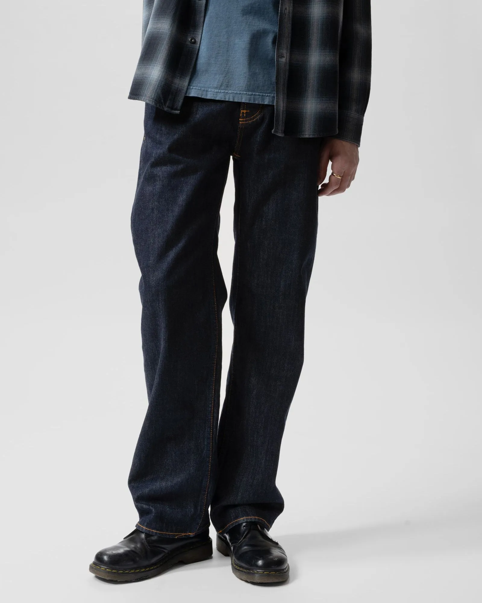 Nudie Tuff Tony Loose Fit Mens Jeans - One Wash Relaxed Waist