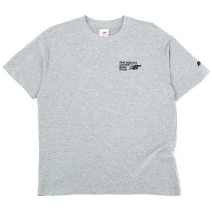 Set In Sleeve Layered Neckline Numeric Small Logo Jersey S/S T-Shirt (Grey)