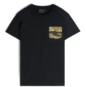 Pocket Tee - Black   Tiger Camo Sleek Stretch Fit