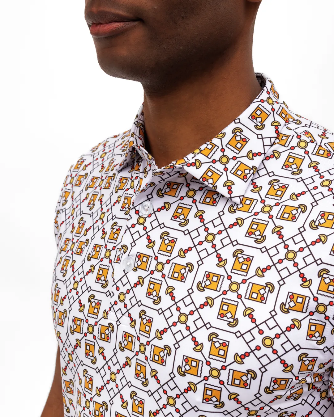 Breathable Fit Old Fashioned Men's Polo