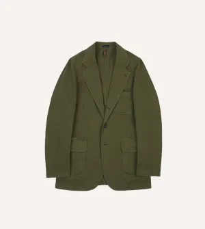 Olive Herringbone Cotton Games Blazer Mk. I Articulated Sleeves