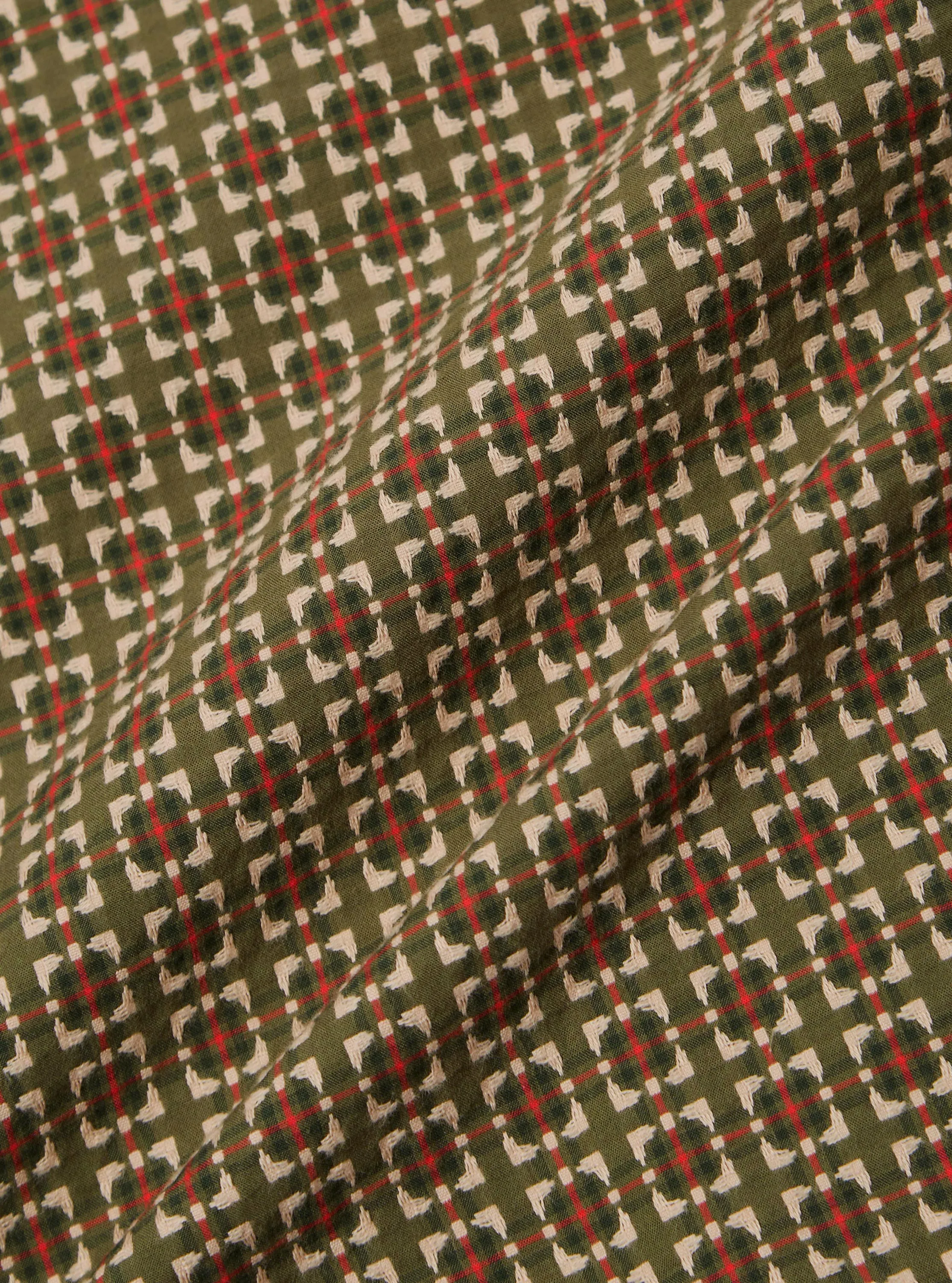 Olive Oscar Cotton L/S Camp Shirt Versatile Look