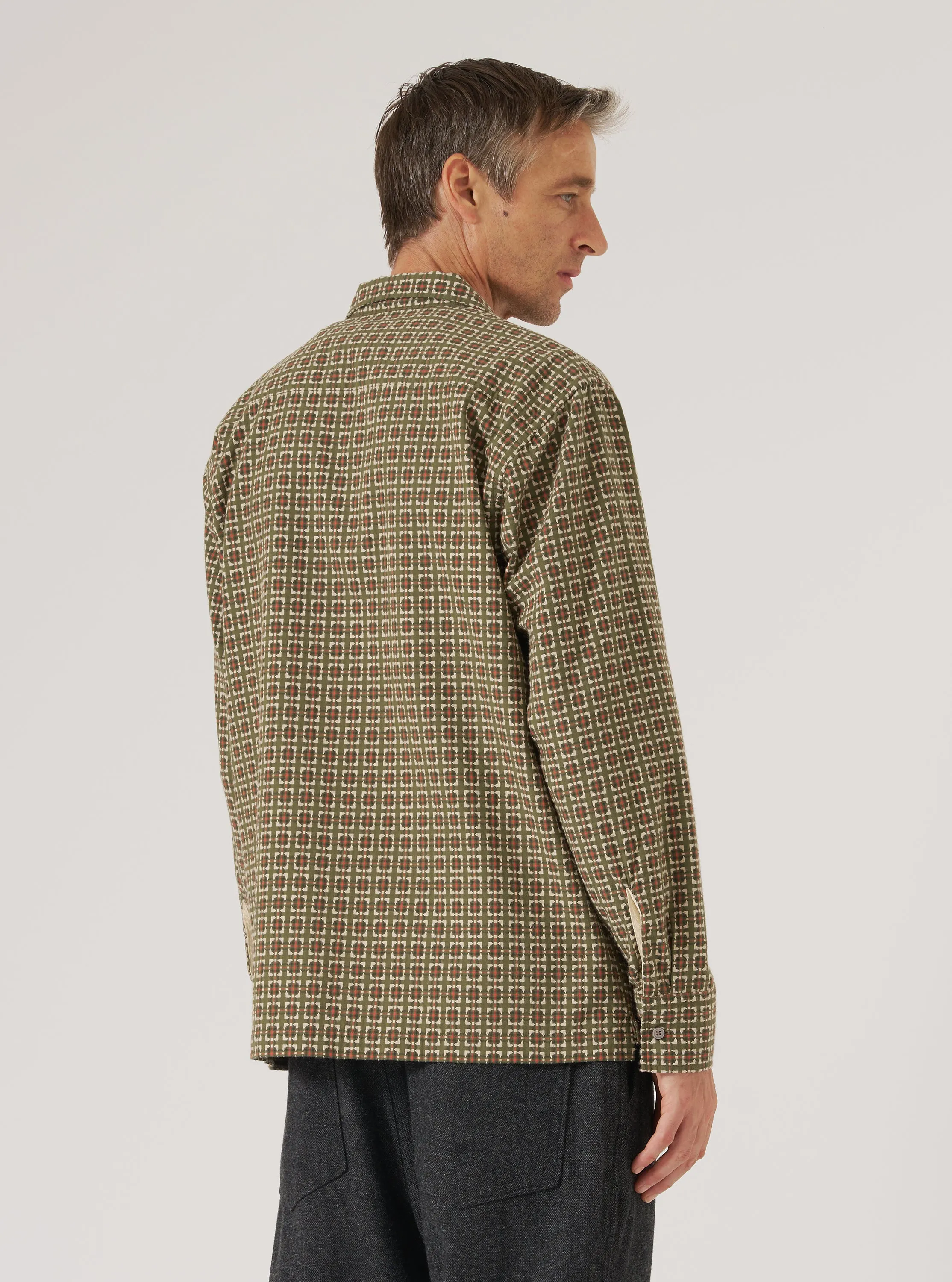 Olive Oscar Cotton L/S Camp Shirt Seasonal Comfort