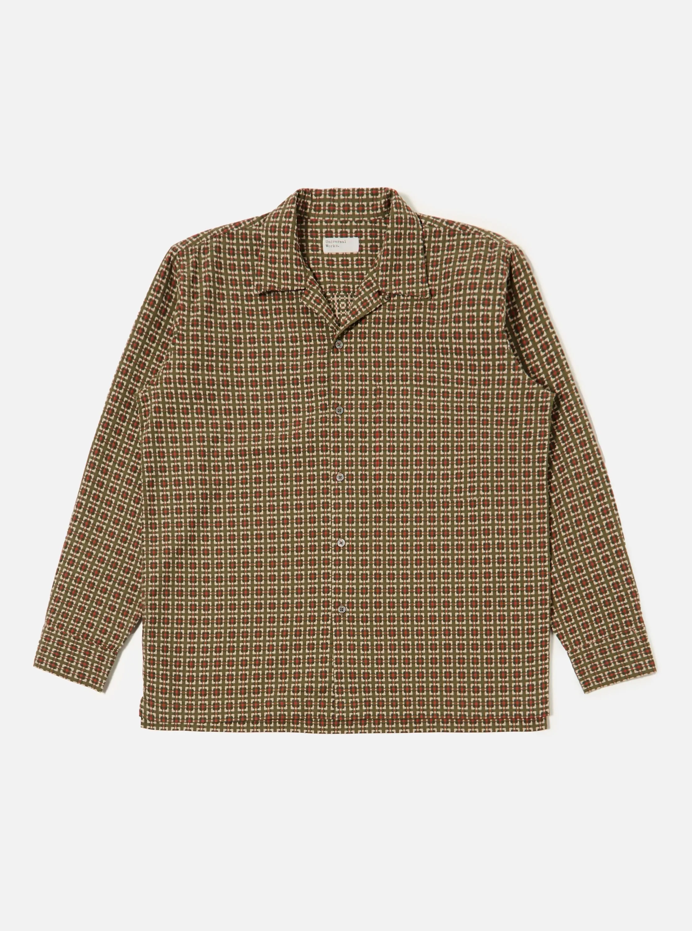 Olive Oscar Cotton L/S Camp Shirt Weekend Outing
