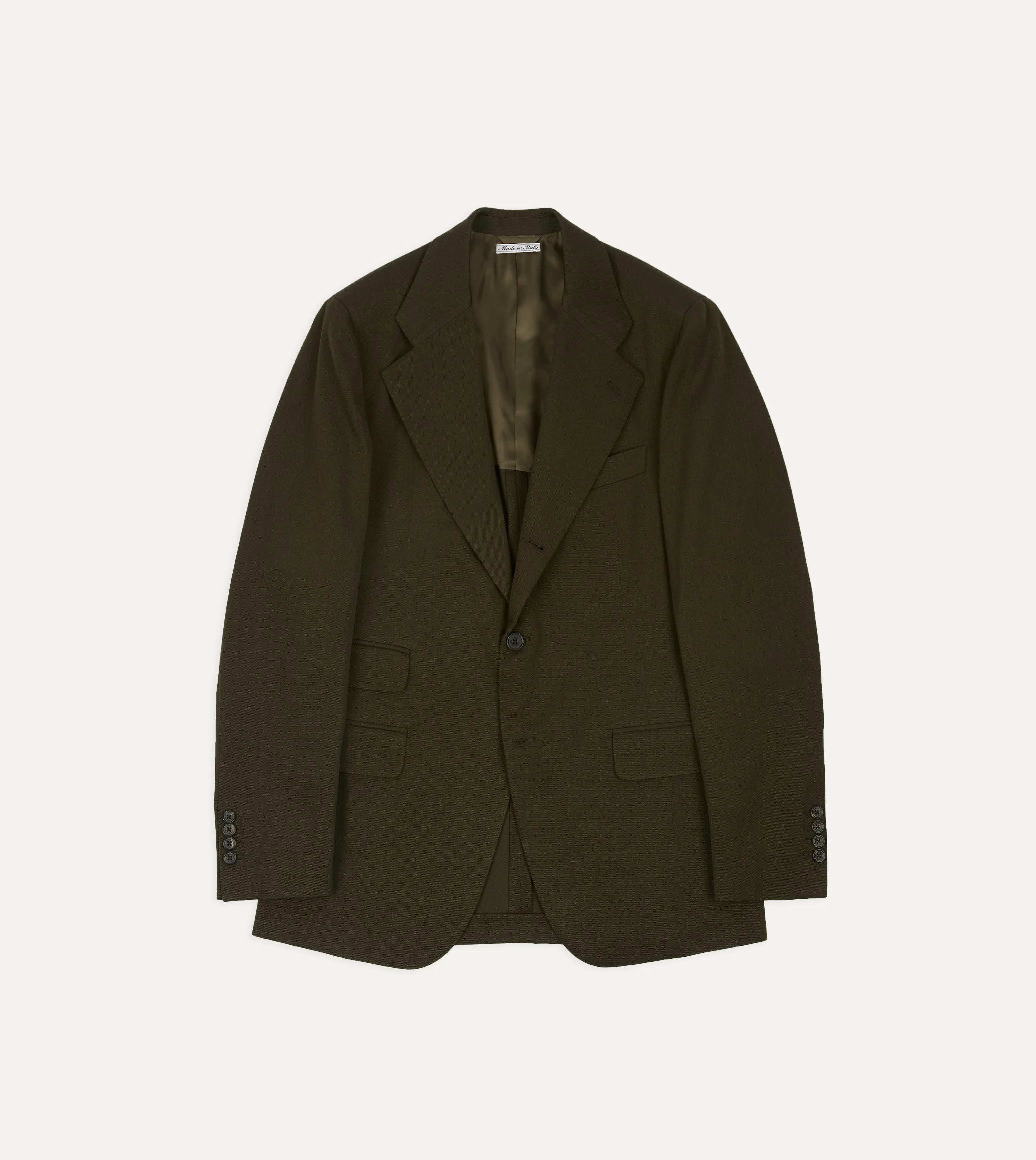 HybridLayerCompatibility Olive Wool-Cotton Tailored Jacket