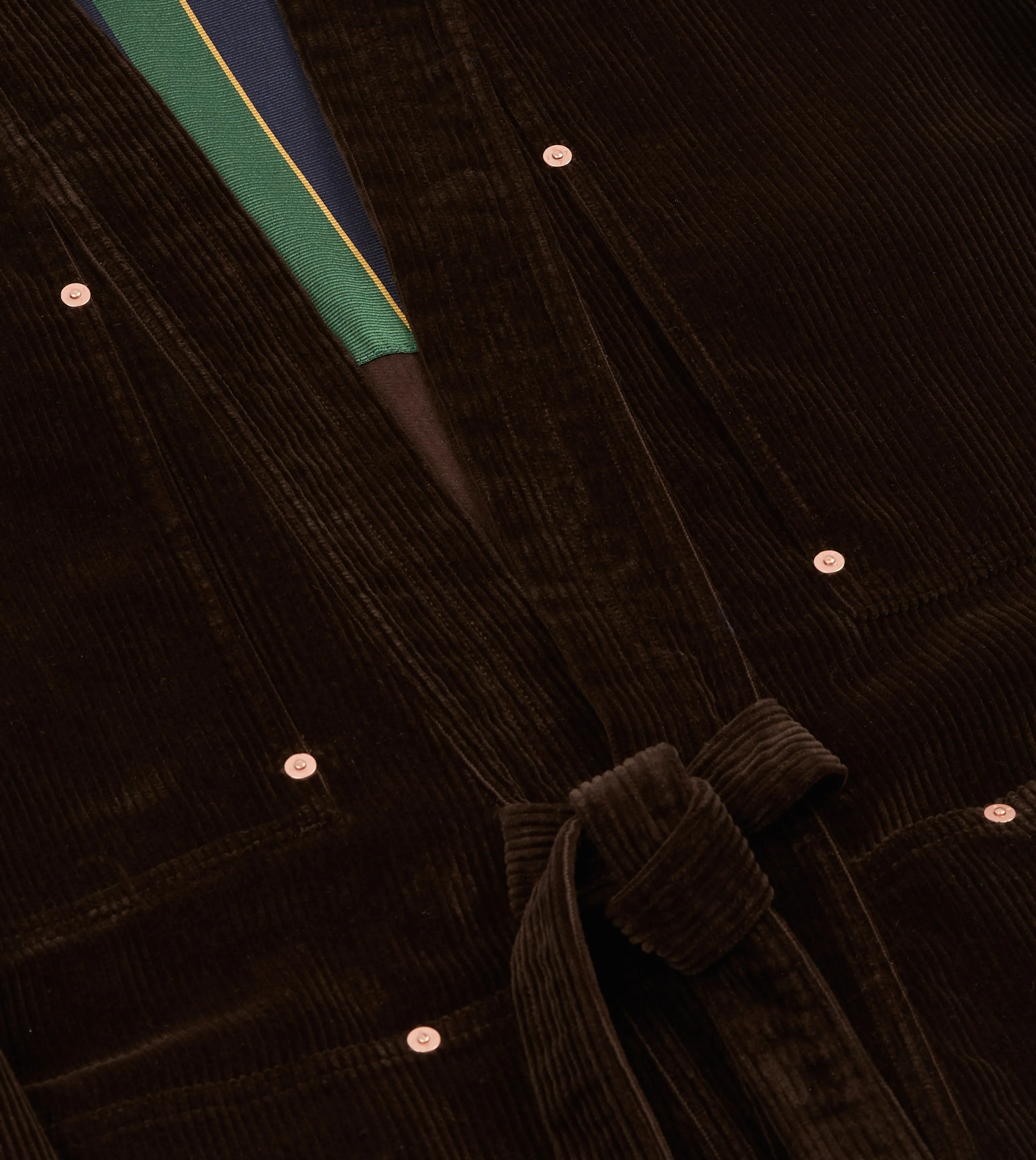 Pastel Shade Seamless Knit Cuffs Shoyoroll by Drake's Corduroy Gi Jacket