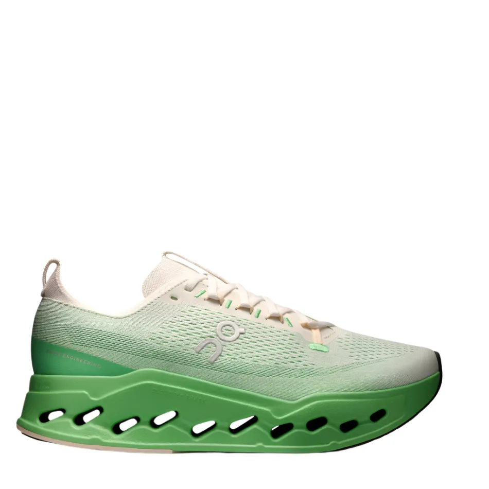 anatomical - shape - comfort shoes On Men's Cloudsurfer Max Running Shoes in Ivory/Honeydew AW25