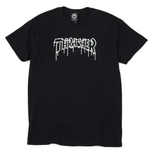 Informal charm One Liner T-Shirt (Black)