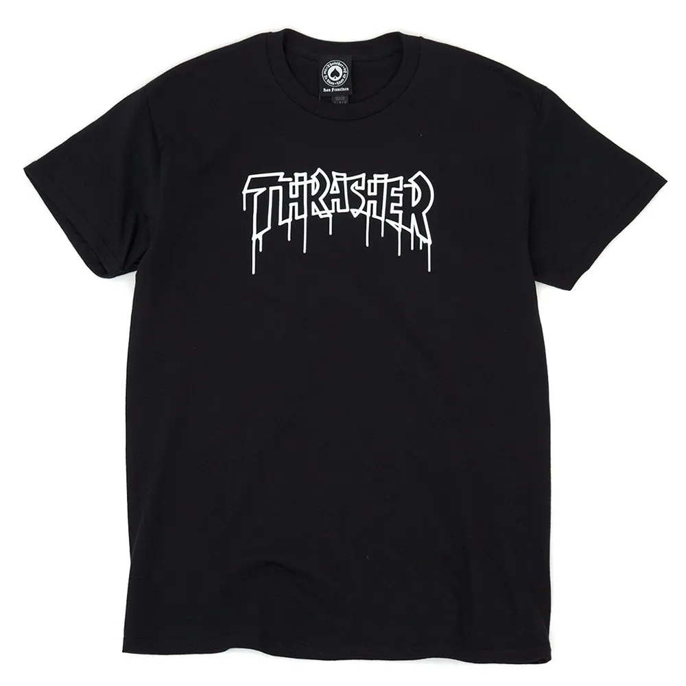 Informal charm One Liner T-Shirt (Black)